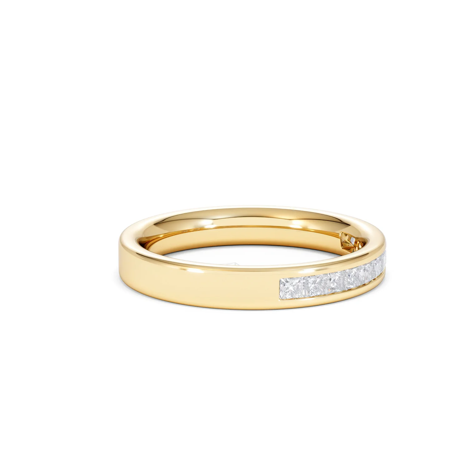 Eterna Lab Diamond Princess Cut Half Eternity Ring 0.50ct F/VS in 9K Gold - Image 27