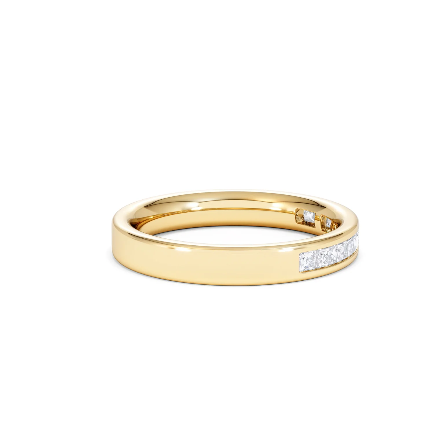 Eterna Lab Diamond Princess Cut Half Eternity Ring 0.50ct F/VS in 9K Gold - Image 31