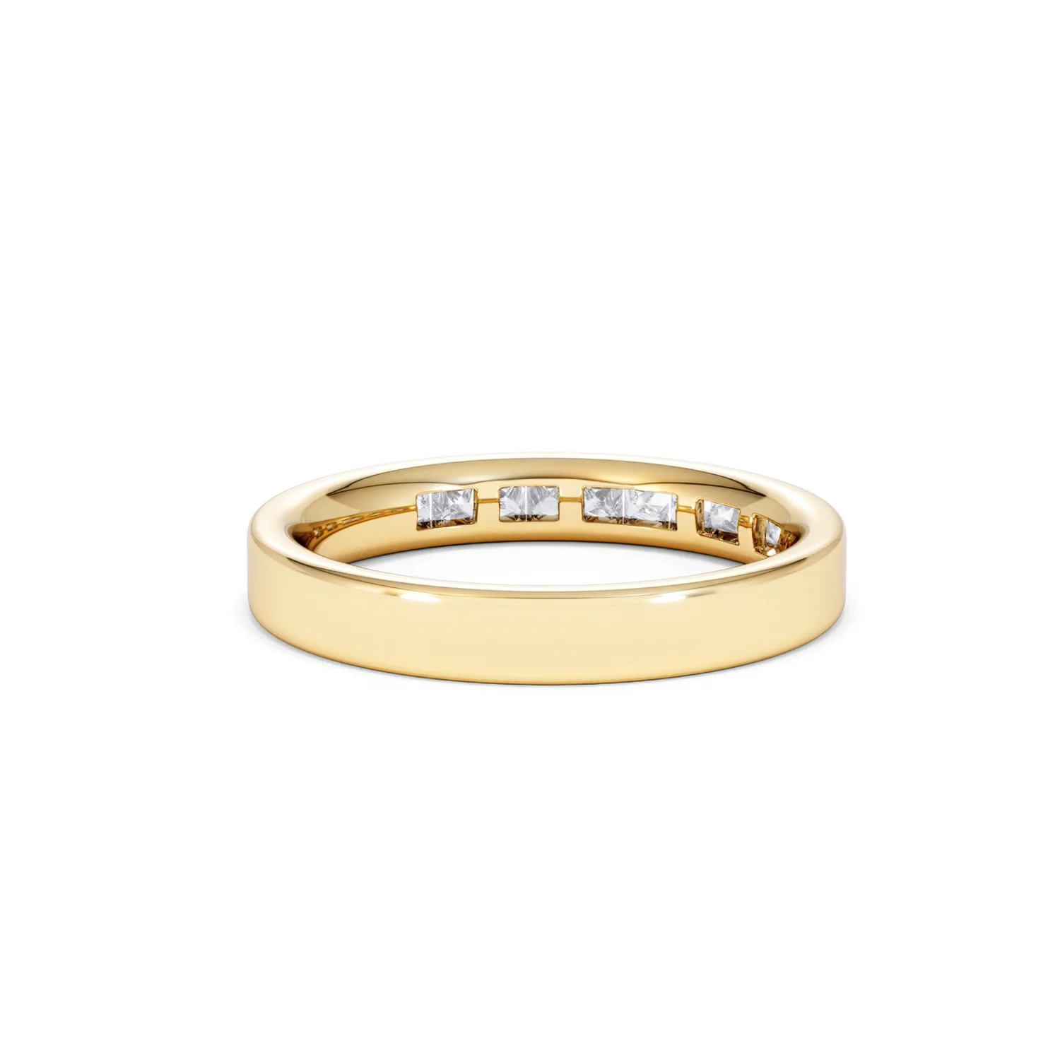 Eterna Lab Diamond Princess Cut Half Eternity Ring 0.50ct F/VS in 9K Gold - Image 47
