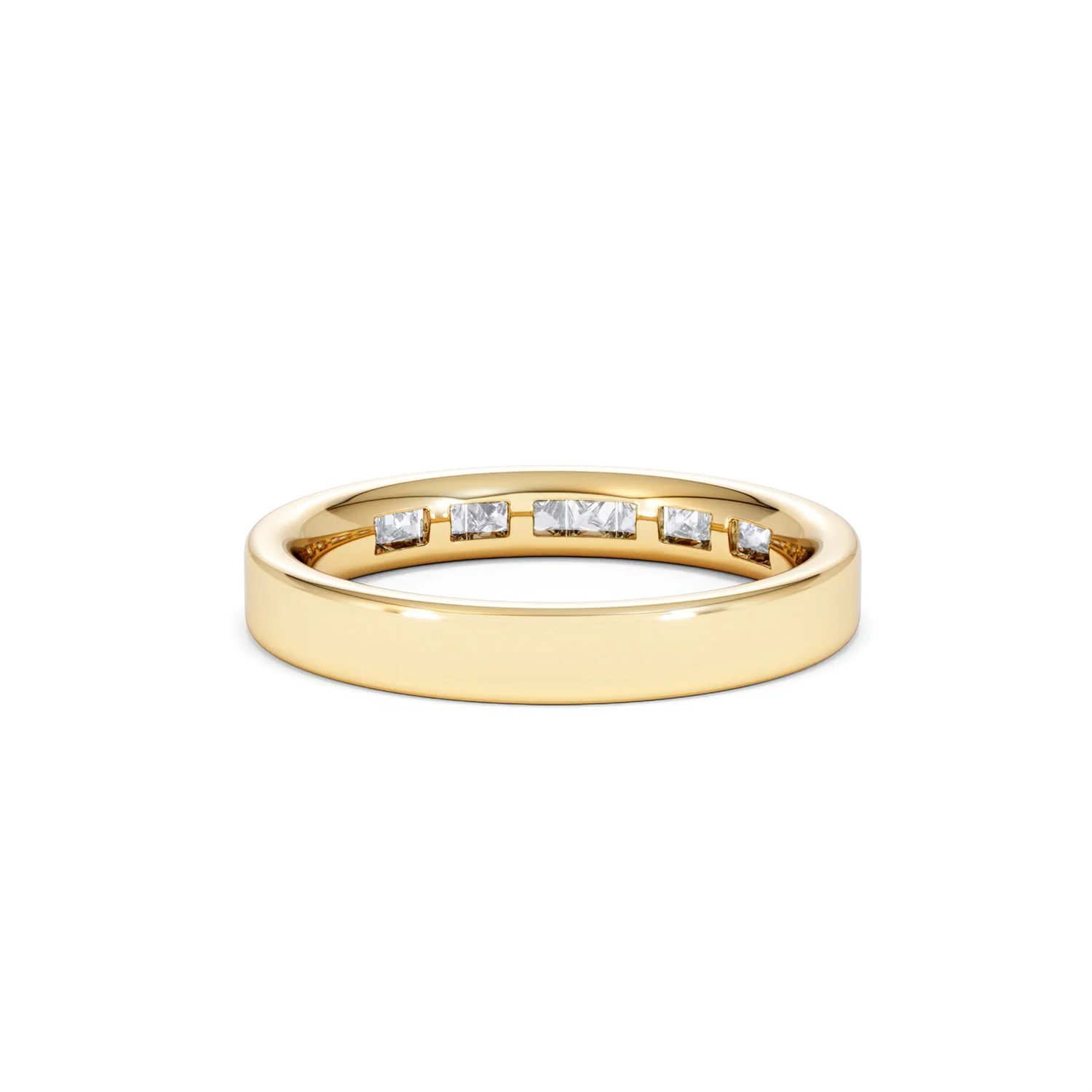 Eterna Lab Diamond Princess Cut Half Eternity Ring 0.50ct F/VS in 9K Gold - Image 50