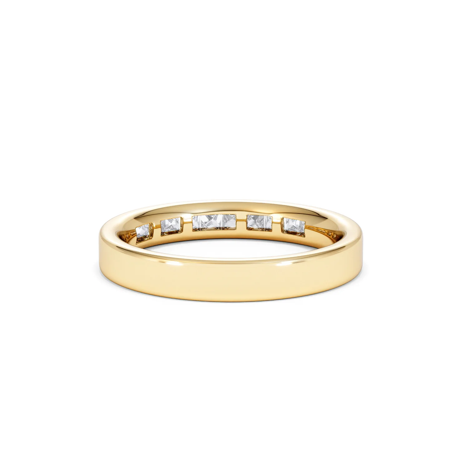 Eterna Lab Diamond Princess Cut Half Eternity Ring 0.50ct F/VS in 9K Gold - Image 54