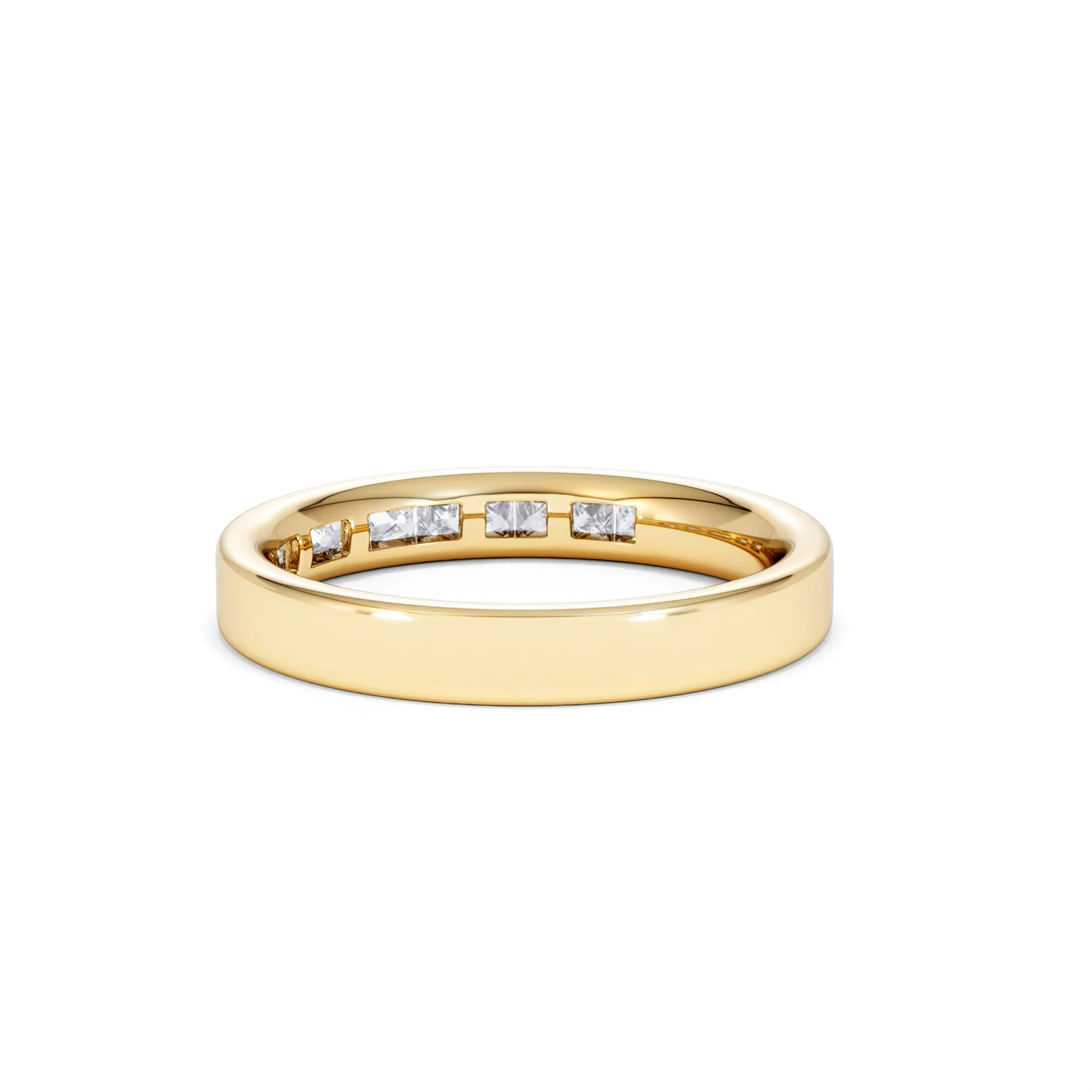 Eterna Lab Diamond Princess Cut Half Eternity Ring 0.50ct F/VS in 9K Gold - Image 58