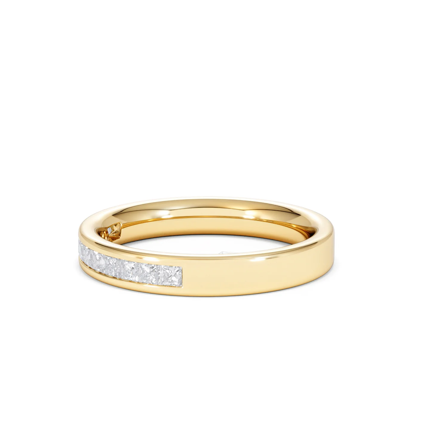 Eterna Lab Diamond Princess Cut Half Eternity Ring 0.50ct F/VS in 9K Gold - Image 77
