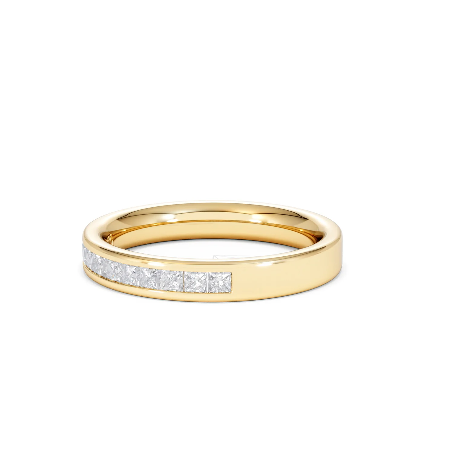 Eterna Lab Diamond Princess Cut Half Eternity Ring 0.50ct F/VS in 9K Gold - Image 81