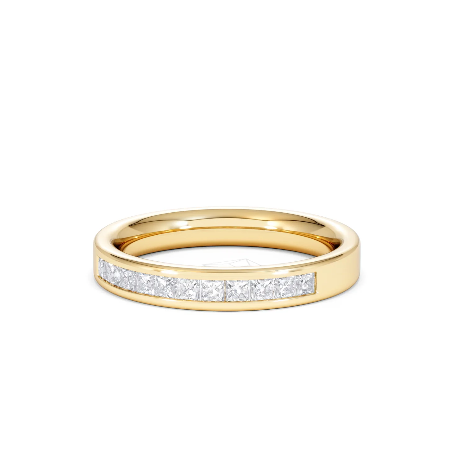 Eterna Lab Diamond Princess Cut Half Eternity Ring 0.50ct F/VS in 9K Gold - Image 88