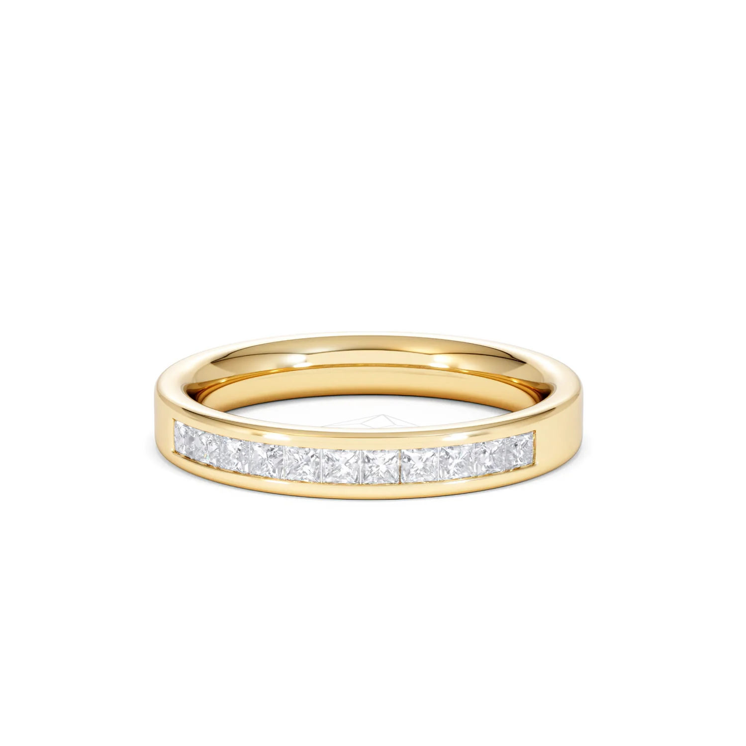 Eterna Lab Diamond Princess Cut Half Eternity Ring 0.50ct F/VS in 9K Gold - Image 90