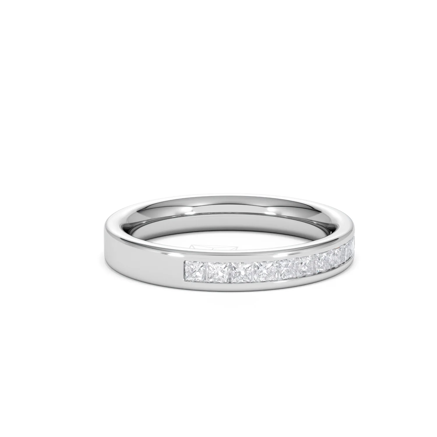 Eterna Lab Diamond Princess Cut Half Eternity Ring 0.50ct F/VS in 9K White Gold - Image 18