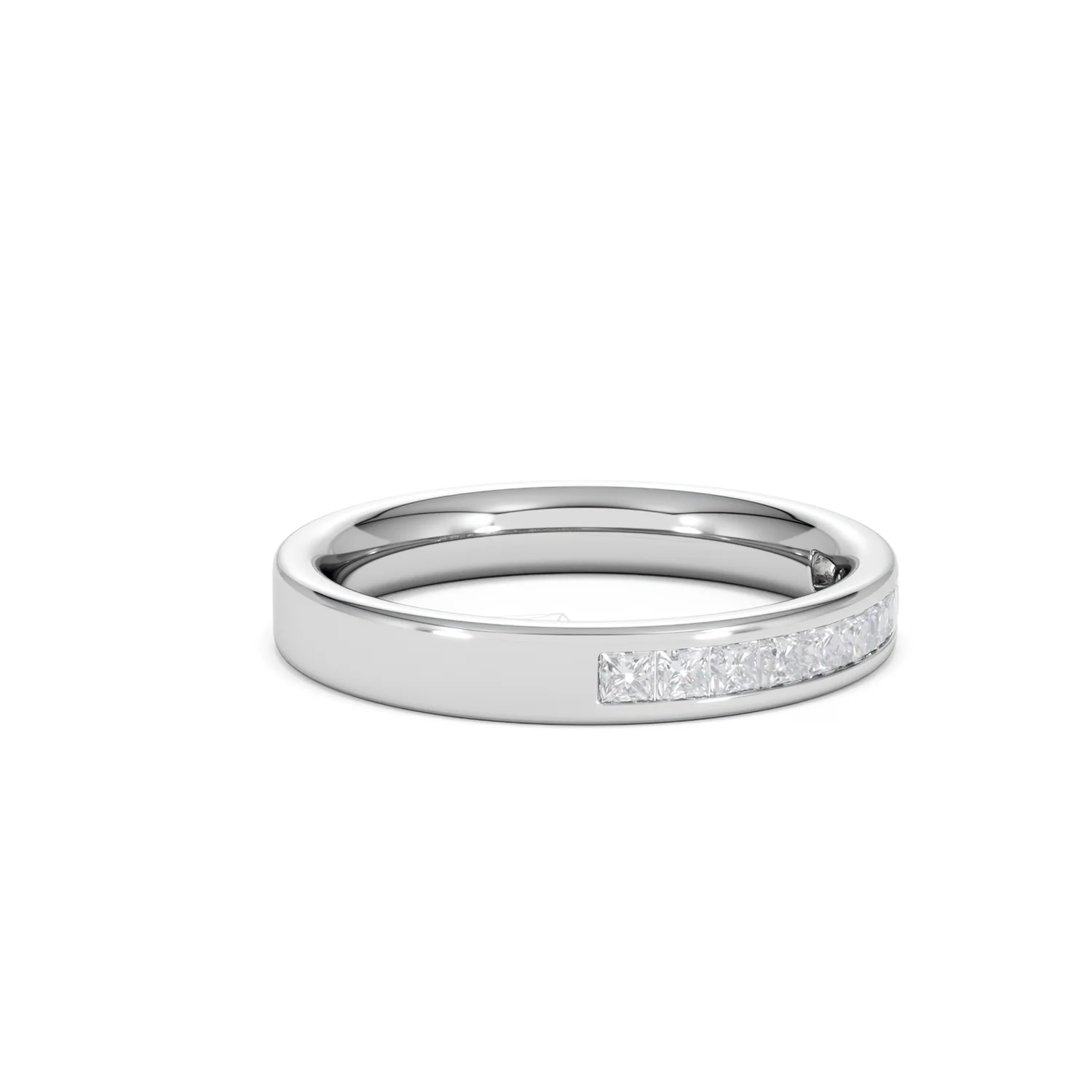 Eterna Lab Diamond Princess Cut Half Eternity Ring 0.50ct F/VS in 9K White Gold - Image 23