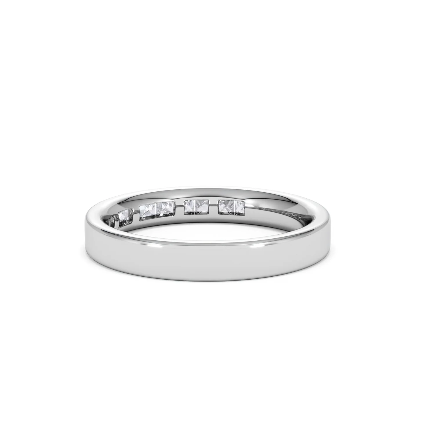 Eterna Lab Diamond Princess Cut Half Eternity Ring 0.50ct F/VS in 9K White Gold - Image 57