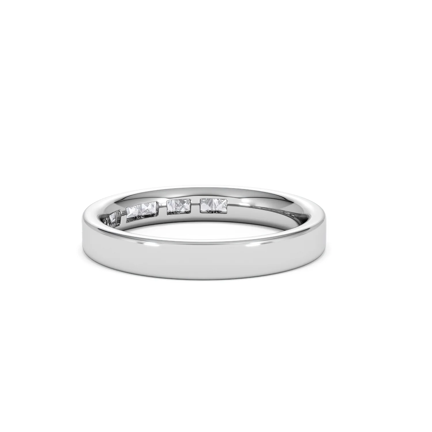 Eterna Lab Diamond Princess Cut Half Eternity Ring 0.50ct F/VS in 9K White Gold - Image 59