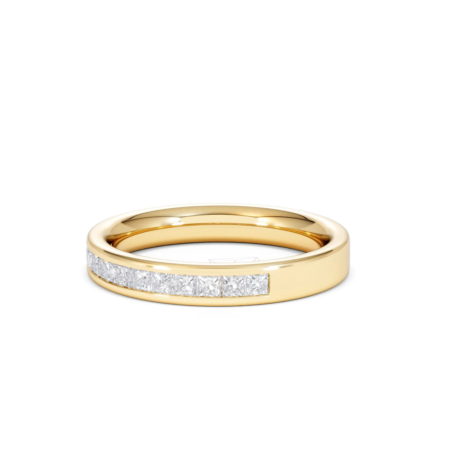 Eterna Lab Diamond Princess Cut Half Eternity Ring 0.50ct H/SI in 18K Gold Vermeil - Image 82