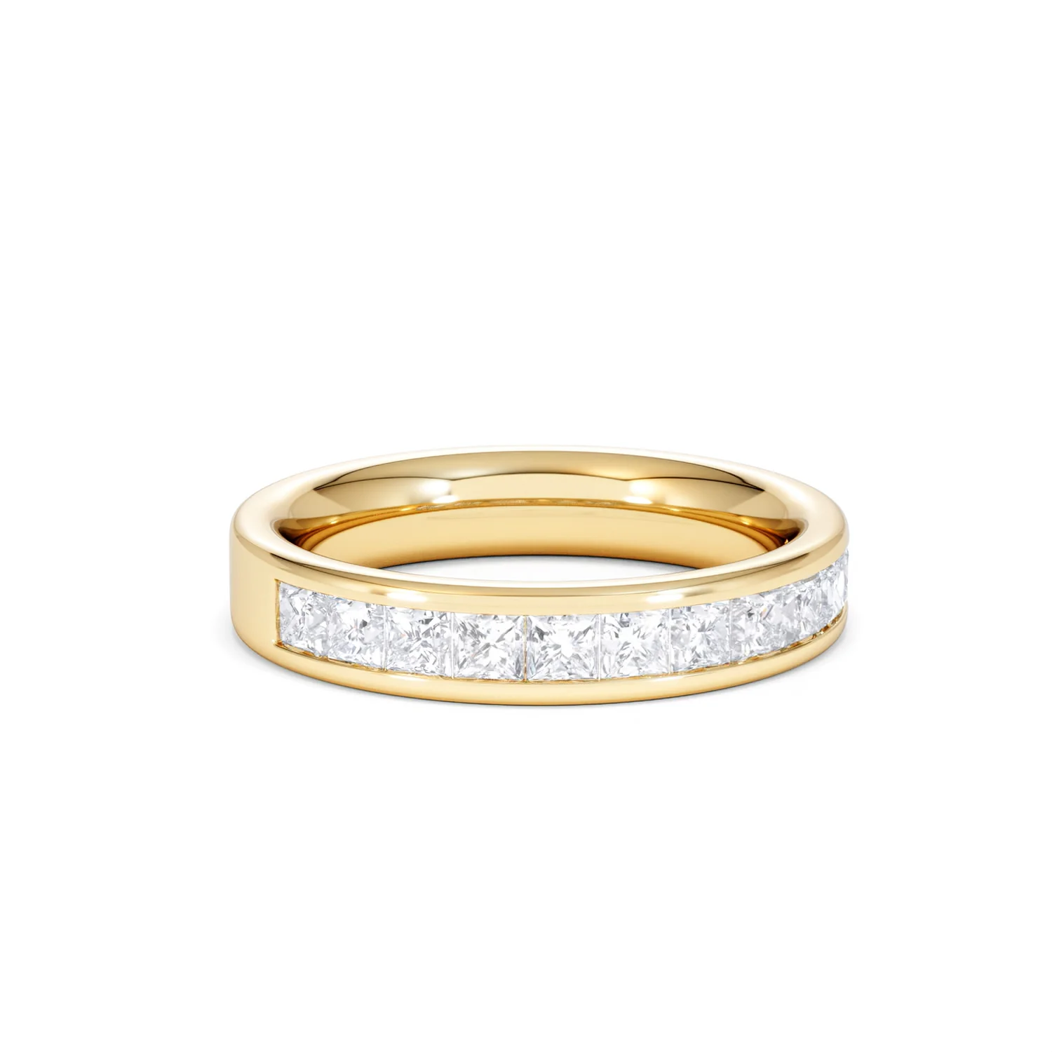 Eterna Lab Diamond Princess Cut Half Eternity Ring 1.00ct F/VS in 9K Gold - Image 14