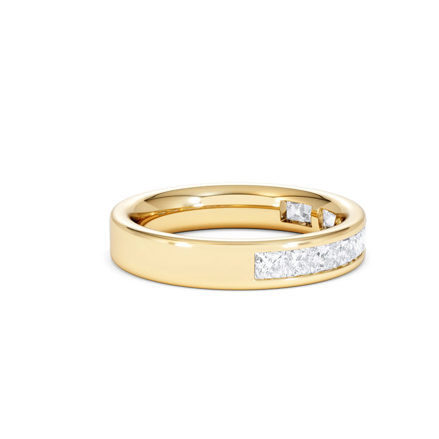 Eterna Lab Diamond Princess Cut Half Eternity Ring 1.00ct F/VS in 9K Gold - Image 28
