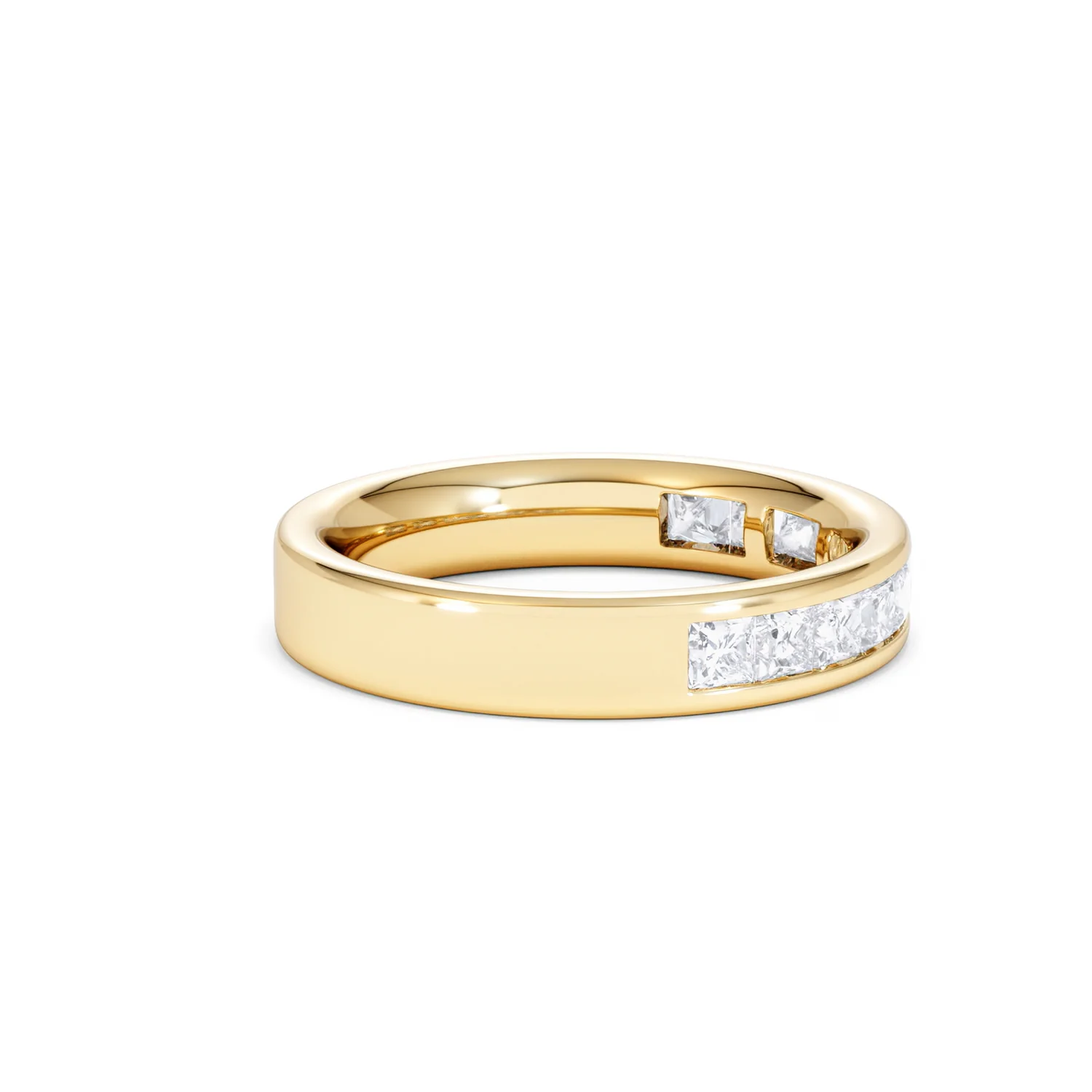 Eterna Lab Diamond Princess Cut Half Eternity Ring 1.00ct F/VS in 9K Gold - Image 30