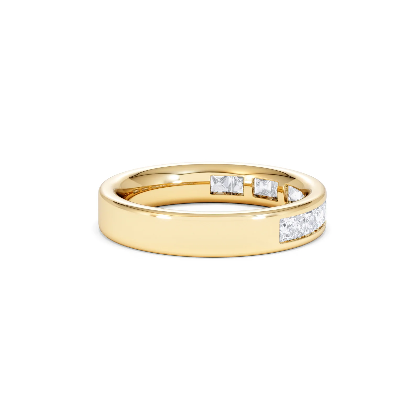 Eterna Lab Diamond Princess Cut Half Eternity Ring 1.00ct F/VS in 9K Gold - Image 34