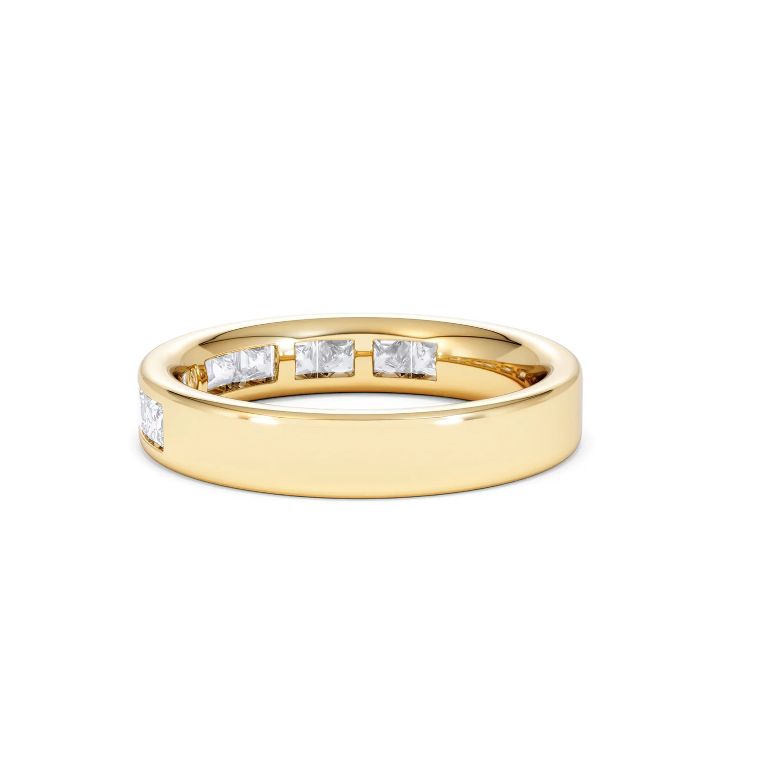 Eterna Lab Diamond Princess Cut Half Eternity Ring 1.00ct F/VS in 9K Gold - Image 60