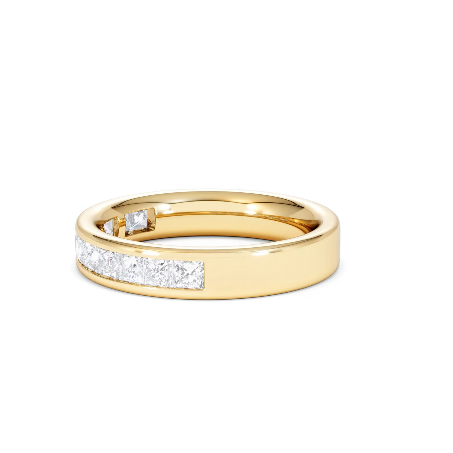 Eterna Lab Diamond Princess Cut Half Eternity Ring 1.00ct F/VS in 9K Gold - Image 73