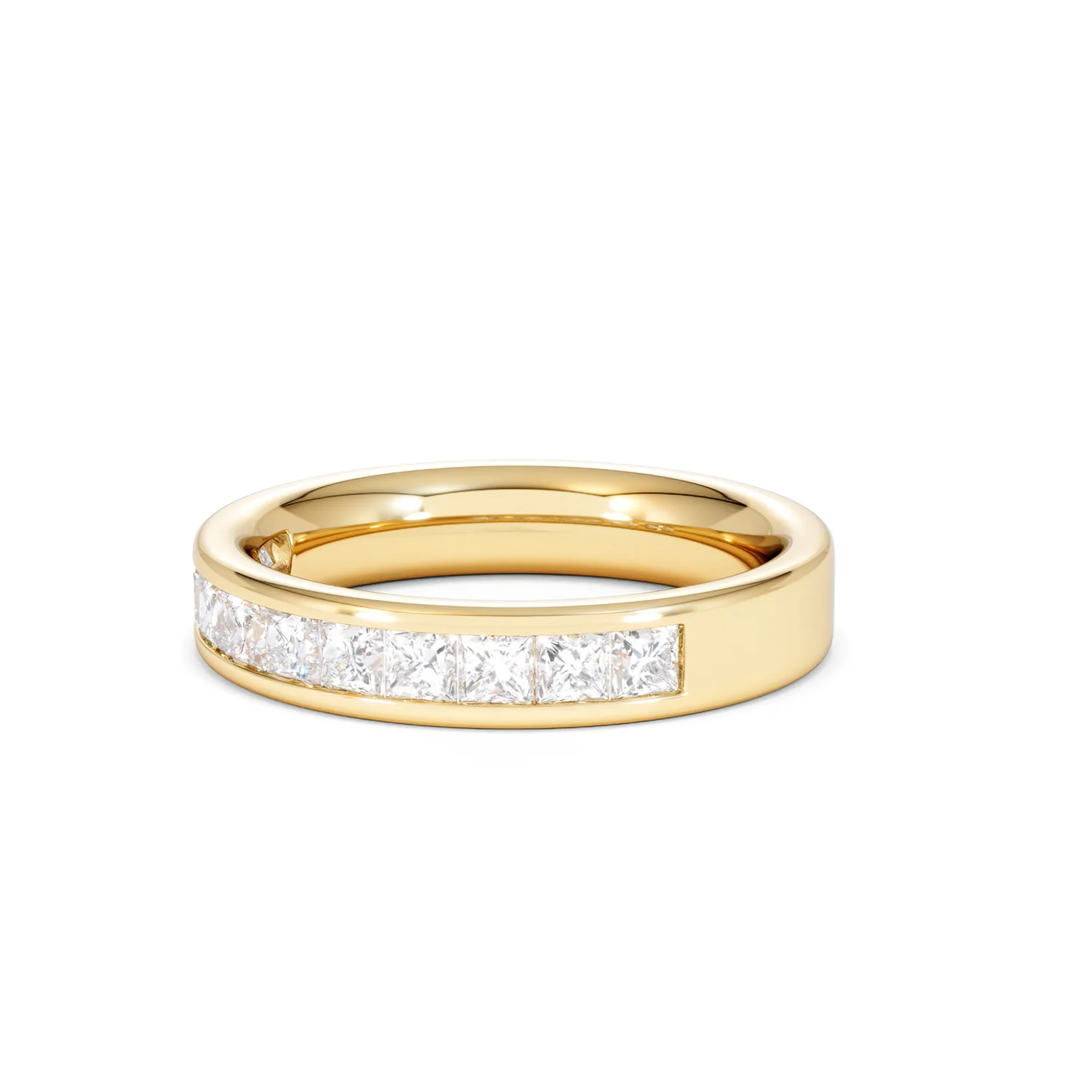 Eterna Lab Diamond Princess Cut Half Eternity Ring 1.00ct F/VS in 9K Gold - Image 80