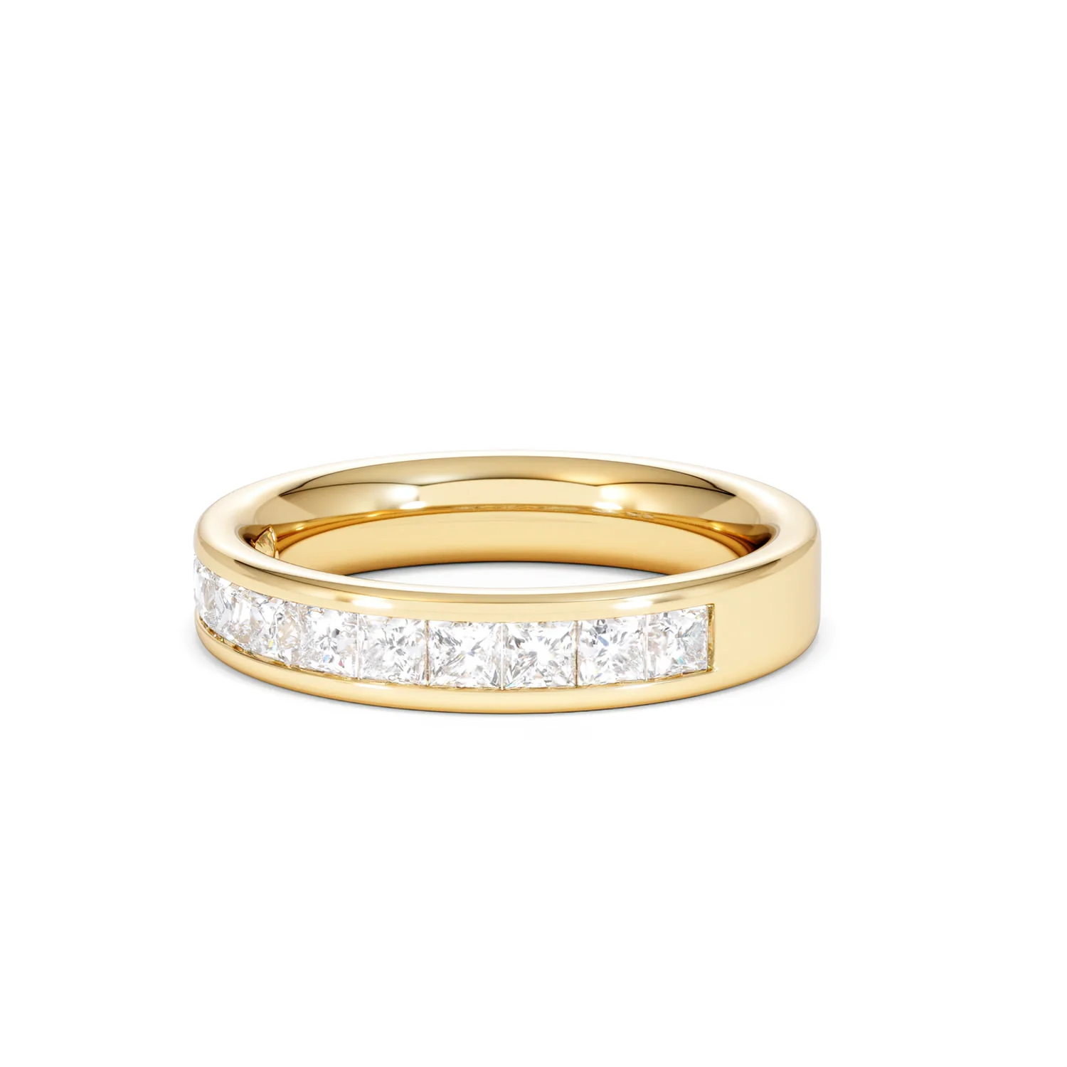 Eterna Lab Diamond Princess Cut Half Eternity Ring 1.00ct F/VS in 9K Gold - Image 82