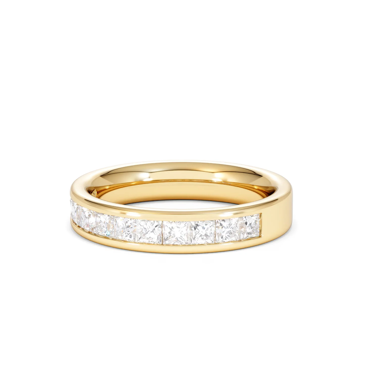 Eterna Lab Diamond Princess Cut Half Eternity Ring 1.00ct F/VS in 9K Gold - Image 83