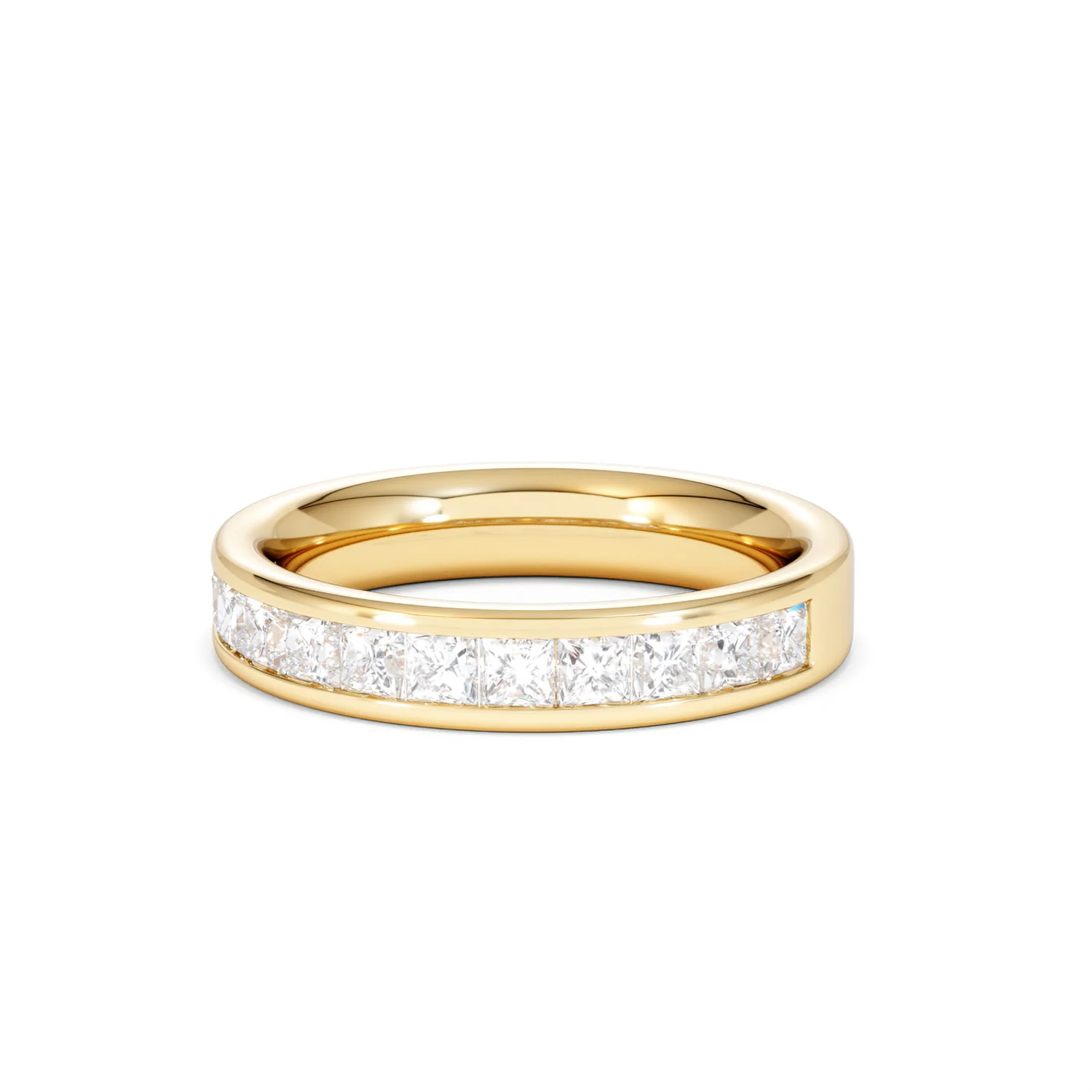 Eterna Lab Diamond Princess Cut Half Eternity Ring 1.00ct F/VS in 9K Gold - Image 86