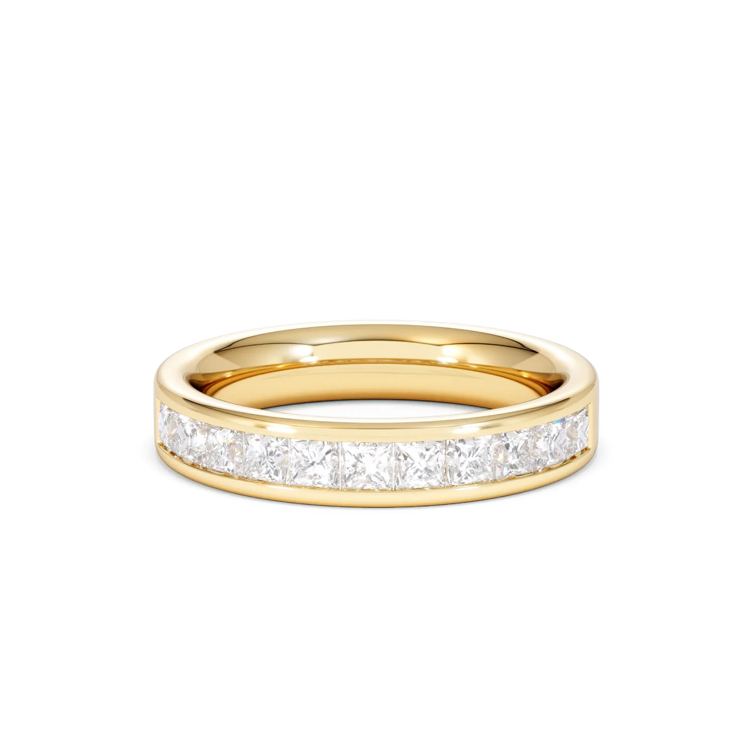 Eterna Lab Diamond Princess Cut Half Eternity Ring 1.00ct F/VS in 9K Gold - Image 89