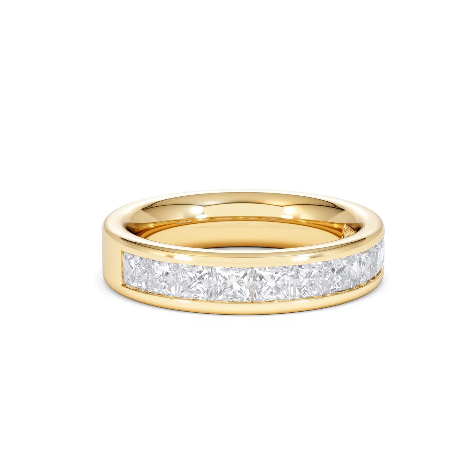 Eterna Lab Diamond Princess Cut Half Eternity Ring 1.50ct F/VS in 9K Gold - Image 16