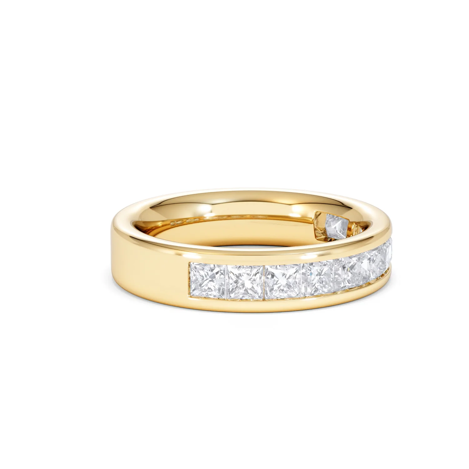 Eterna Lab Diamond Princess Cut Half Eternity Ring 1.50ct F/VS in 9K Gold - Image 23