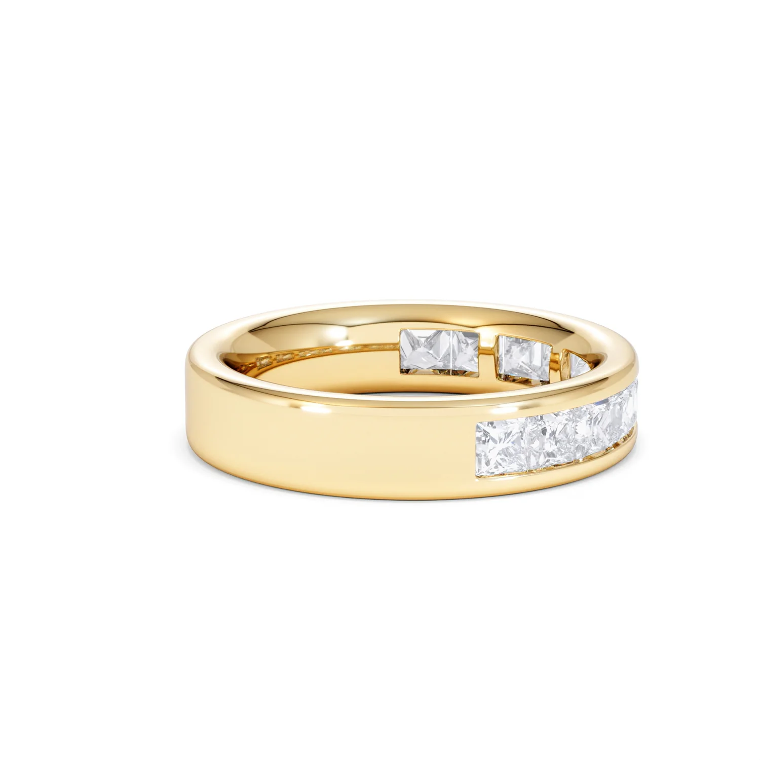 Eterna Lab Diamond Princess Cut Half Eternity Ring 1.50ct F/VS in 9K Gold - Image 32