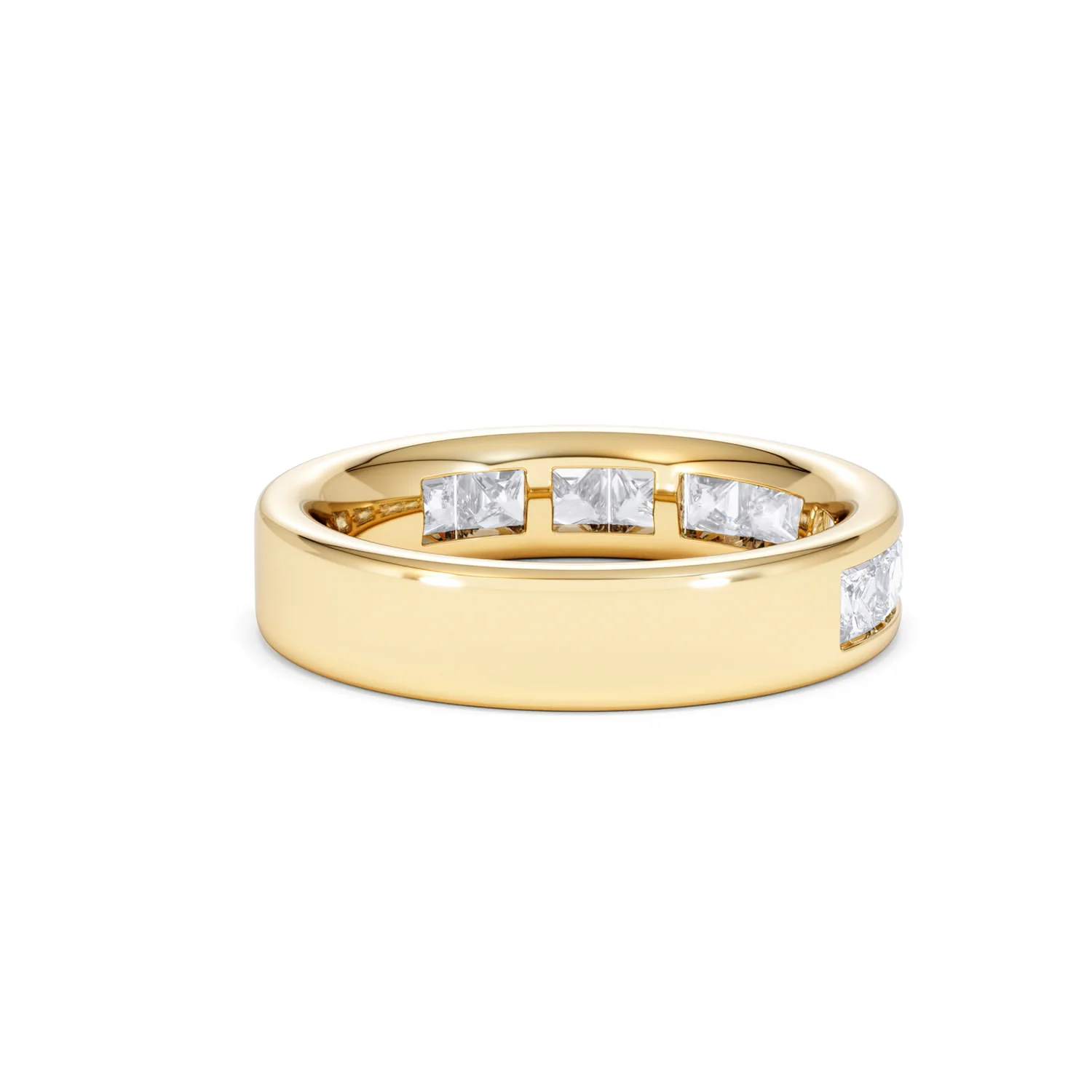 Eterna Lab Diamond Princess Cut Half Eternity Ring 1.50ct F/VS in 9K Gold - Image 40