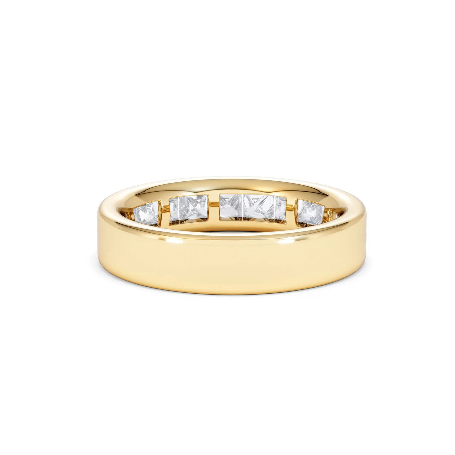 Eterna Lab Diamond Princess Cut Half Eternity Ring 1.50ct F/VS in 9K Gold - Image 47
