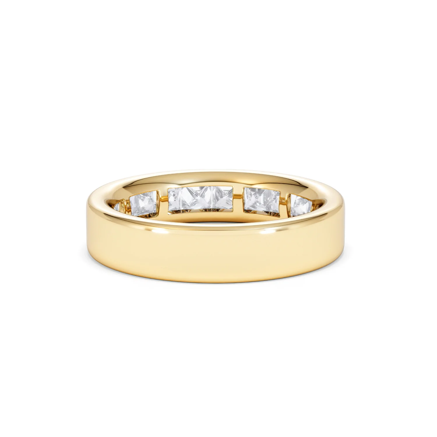 Eterna Lab Diamond Princess Cut Half Eternity Ring 1.50ct F/VS in 9K Gold - Image 52