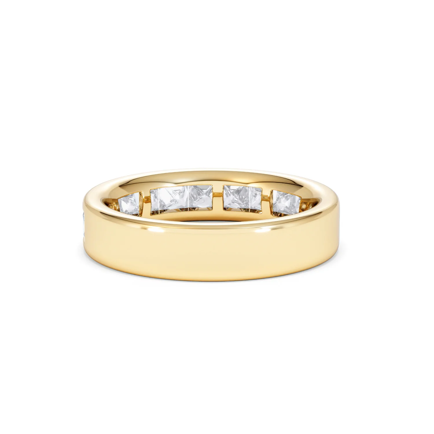 Eterna Lab Diamond Princess Cut Half Eternity Ring 1.50ct F/VS in 9K Gold - Image 54