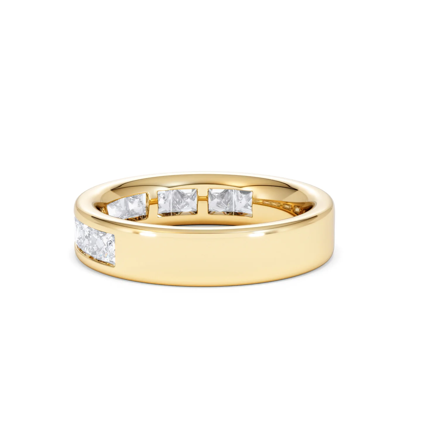 Eterna Lab Diamond Princess Cut Half Eternity Ring 1.50ct F/VS in 9K Gold - Image 62
