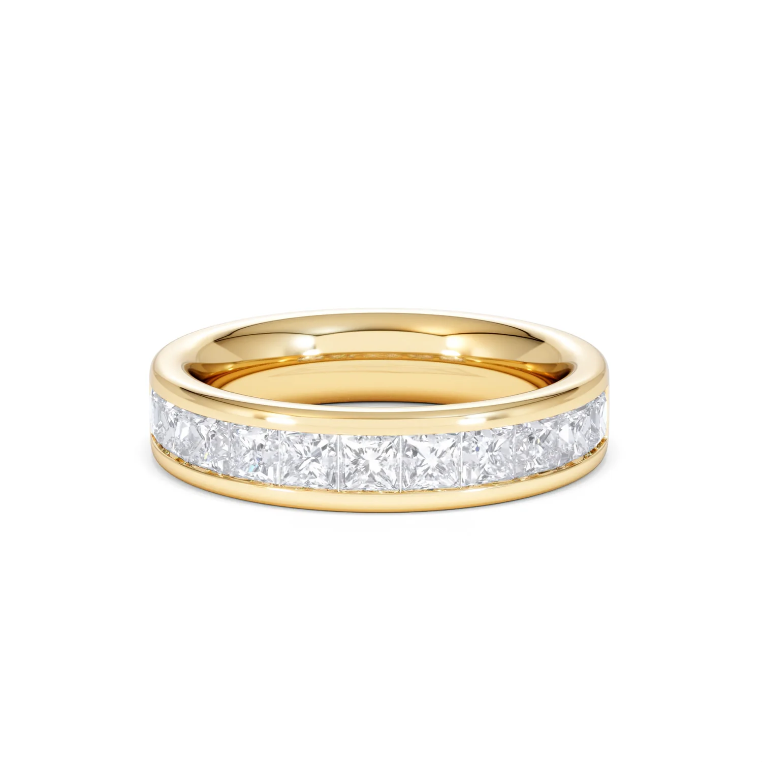 Eterna Lab Diamond Princess Cut Half Eternity Ring 1.50ct F/VS in 9K Gold - Image 89