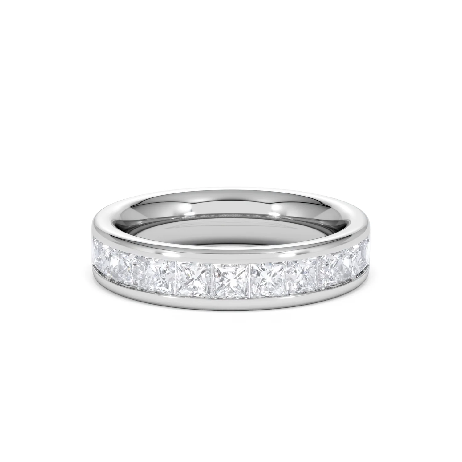 Eterna Lab Diamond Princess Cut Half Eternity Ring 1.50ct F/VS in 9K White Gold - Image 10