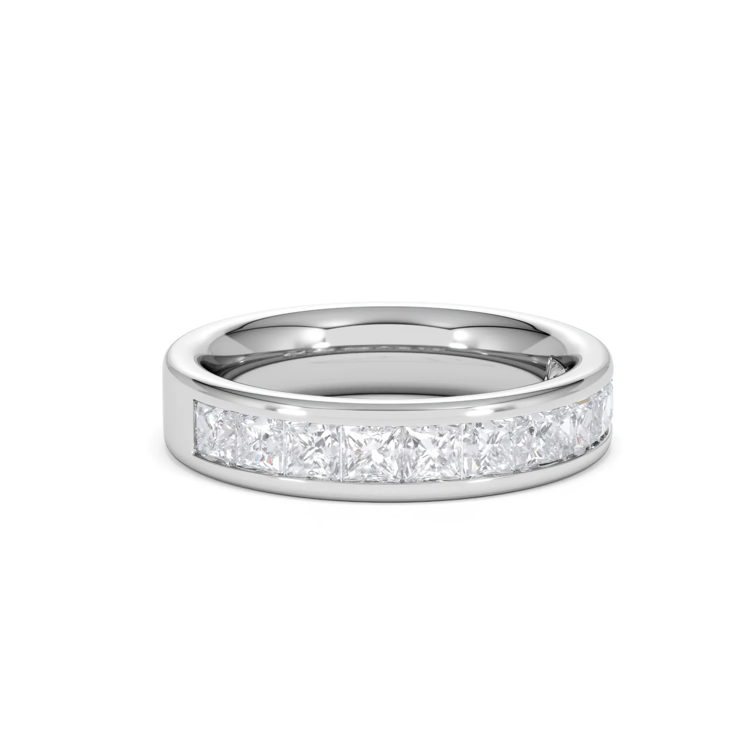 Eterna Lab Diamond Princess Cut Half Eternity Ring 1.50ct F/VS in 9K White Gold - Image 16