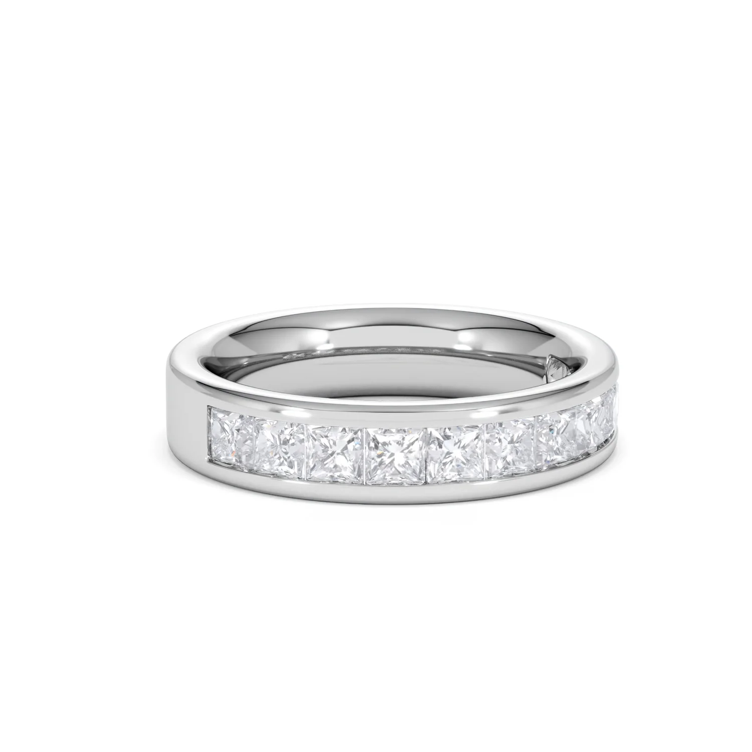 Eterna Lab Diamond Princess Cut Half Eternity Ring 1.50ct F/VS in 9K White Gold - Image 17