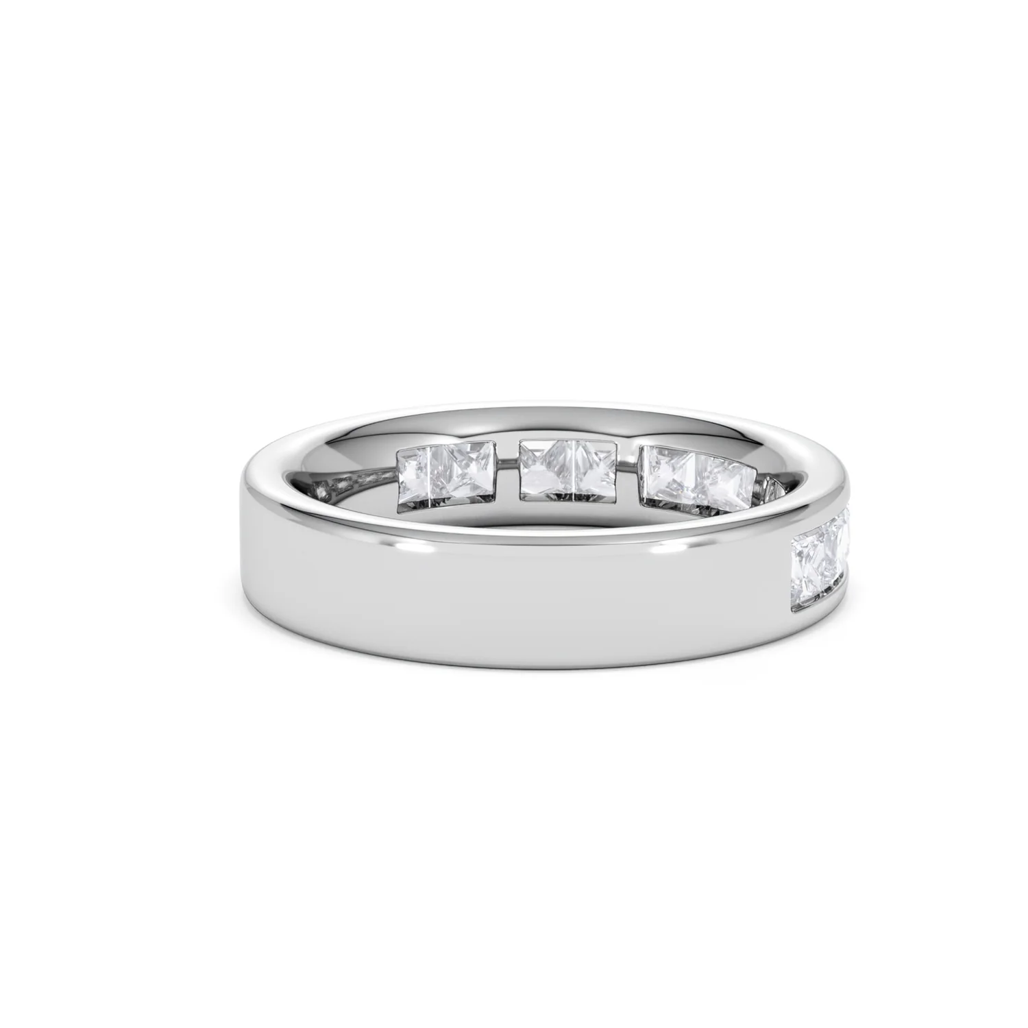 Eterna Lab Diamond Princess Cut Half Eternity Ring 1.50ct F/VS in 9K White Gold - Image 40