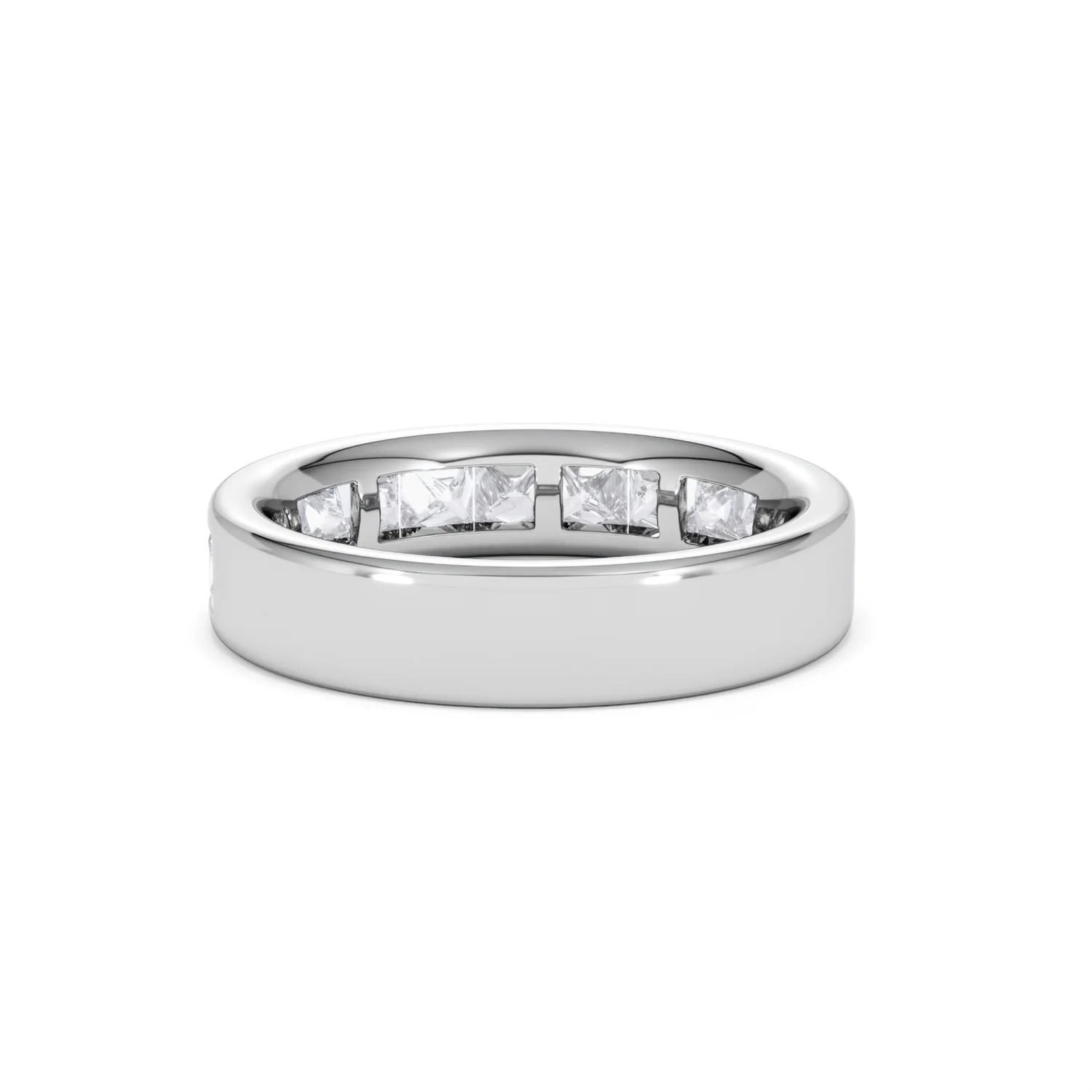Eterna Lab Diamond Princess Cut Half Eternity Ring 1.50ct F/VS in 9K White Gold - Image 54
