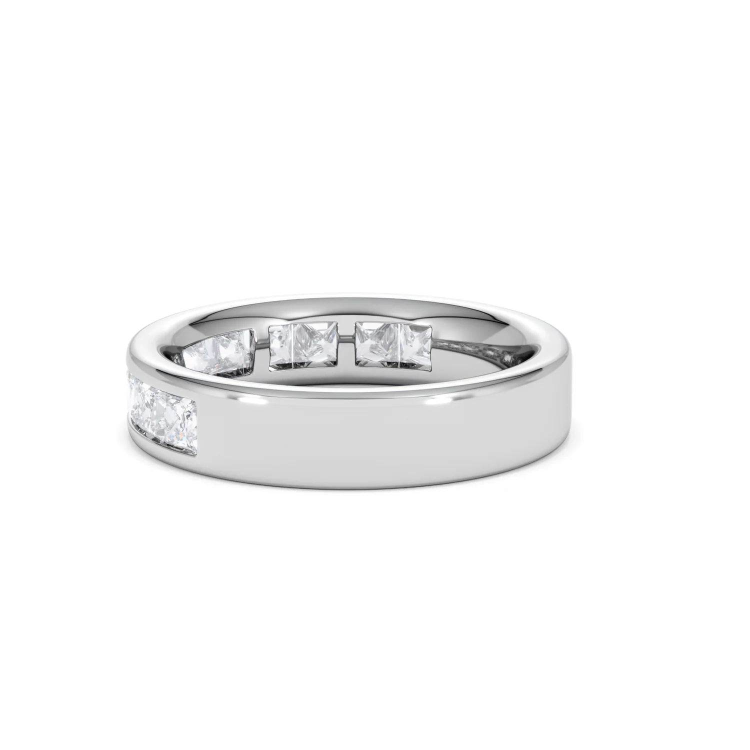Eterna Lab Diamond Princess Cut Half Eternity Ring 1.50ct F/VS in 9K White Gold - Image 62