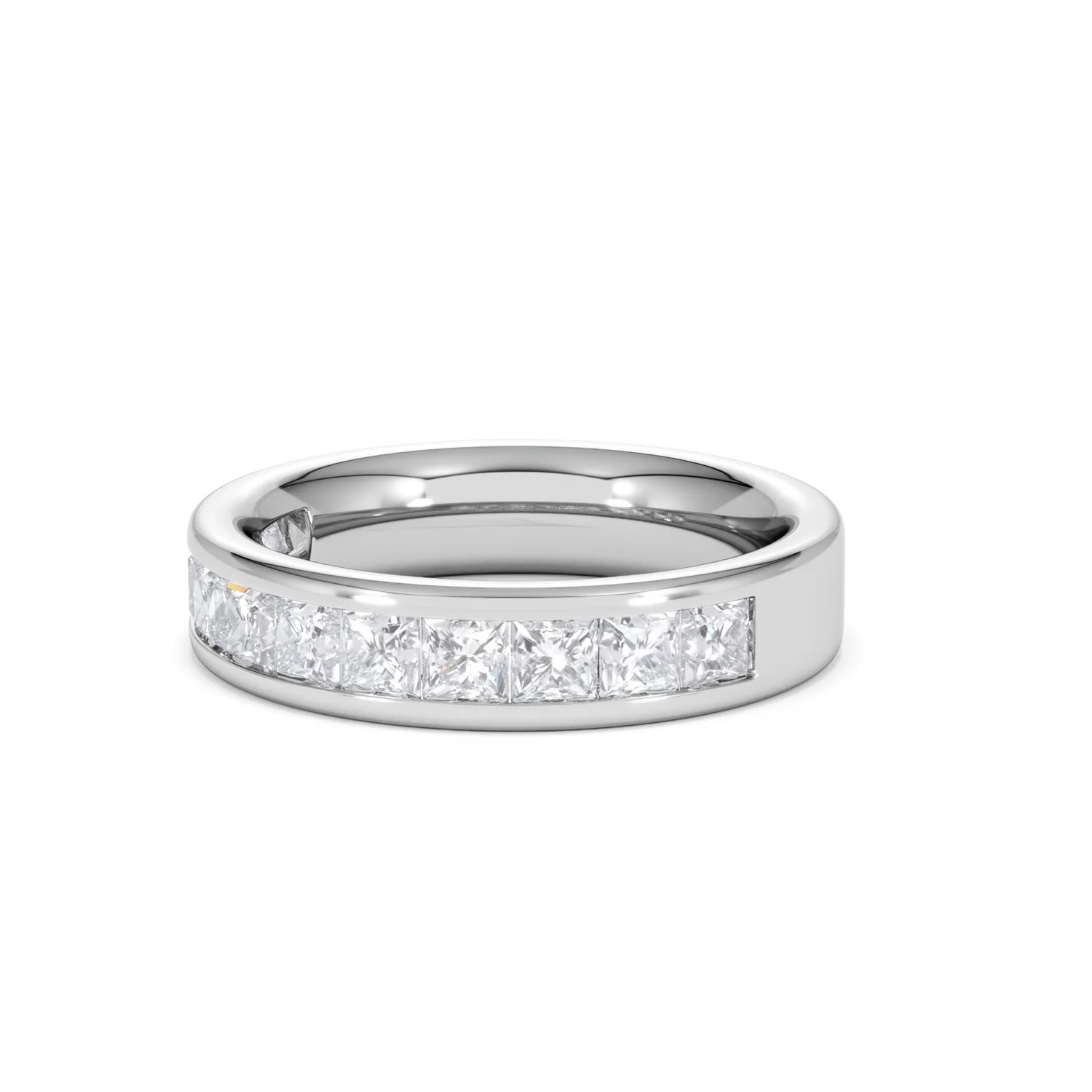 Eterna Lab Diamond Princess Cut Half Eternity Ring 1.50ct F/VS in 9K White Gold - Image 81