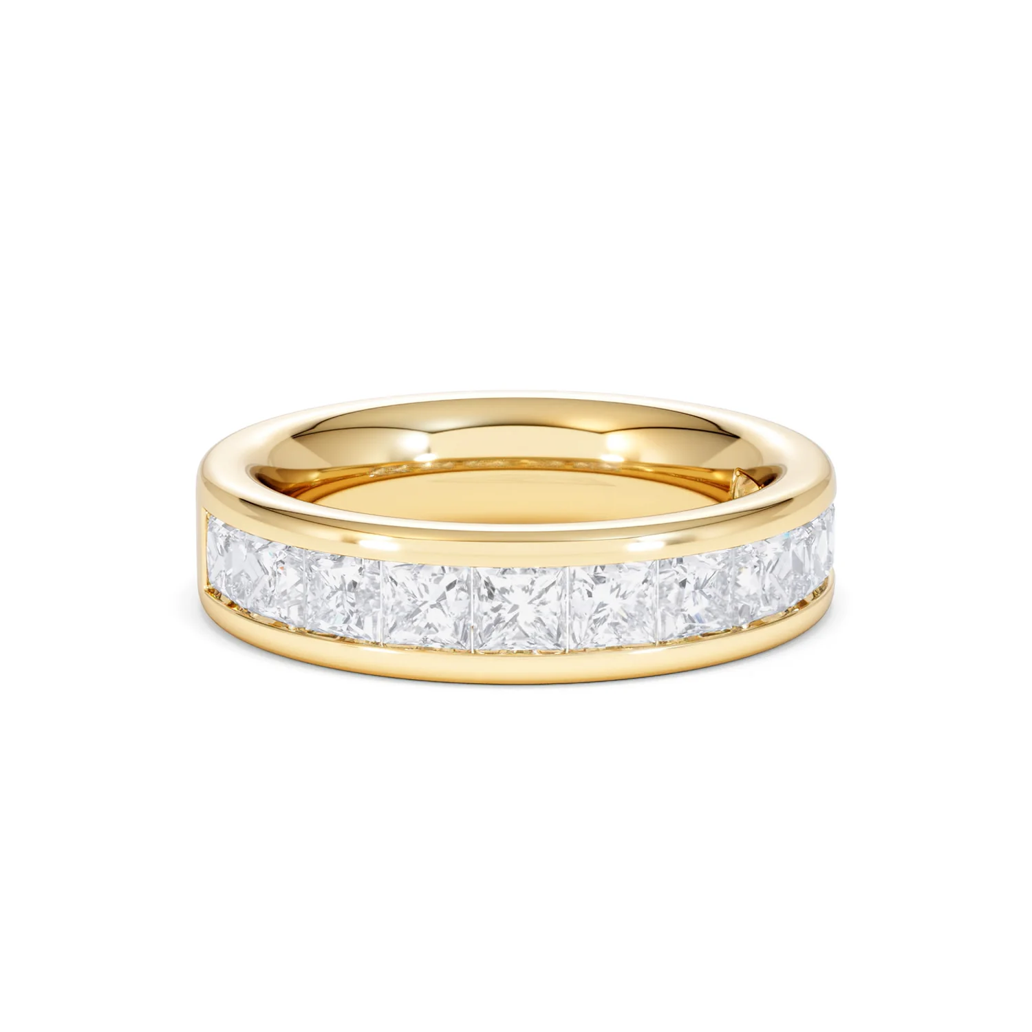 Eterna Lab Diamond Princess Cut Half Eternity Ring 2.00ct F/VS in 9K Gold - Image 14