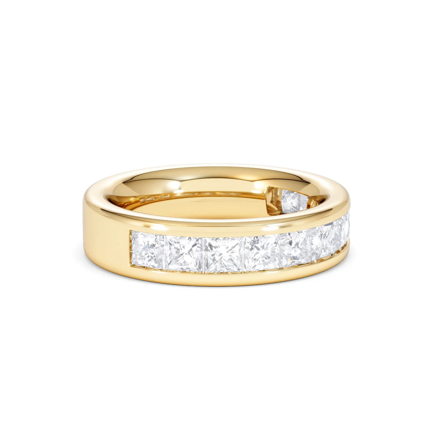 Eterna Lab Diamond Princess Cut Half Eternity Ring 2.00ct F/VS in 9K Gold - Image 22