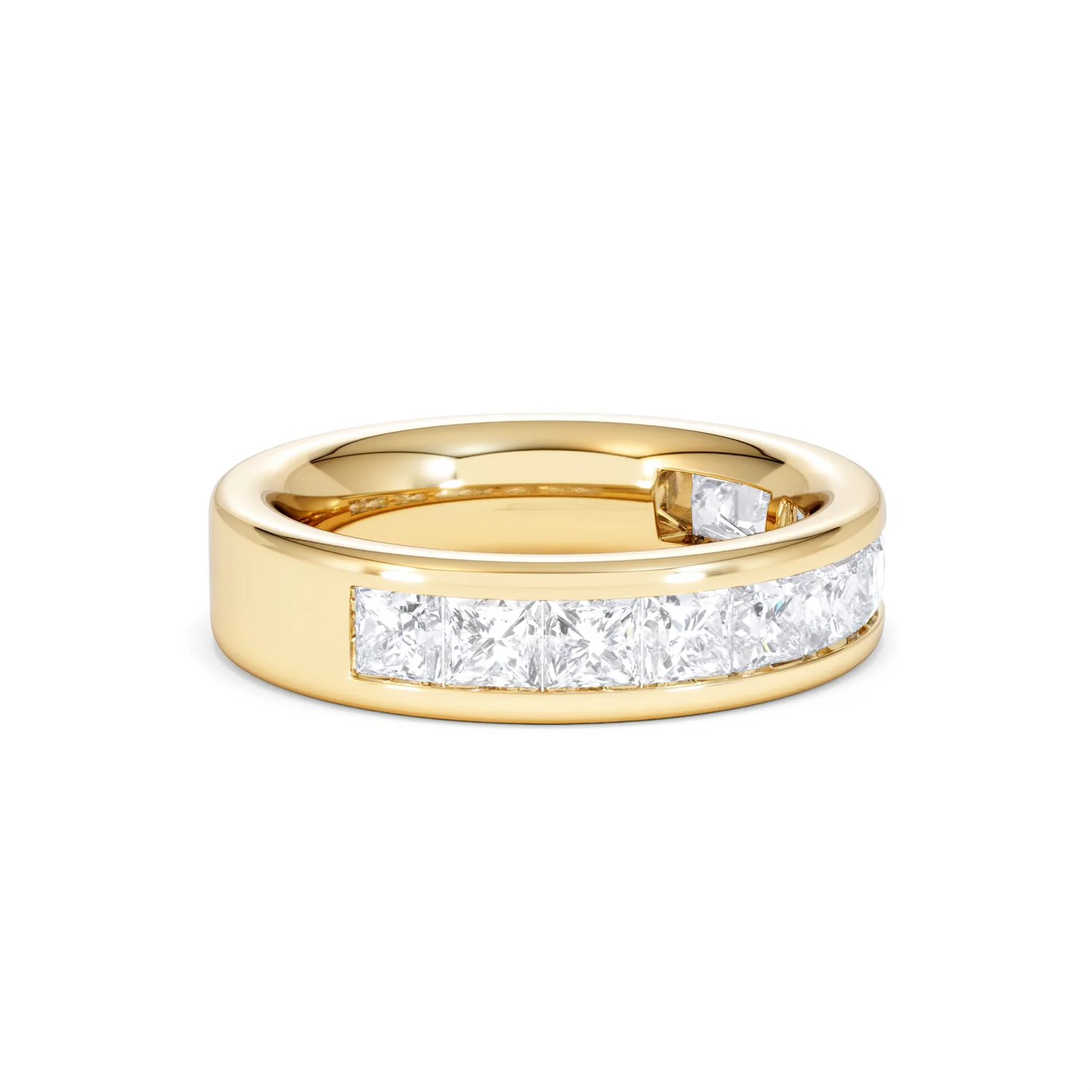 Eterna Lab Diamond Princess Cut Half Eternity Ring 2.00ct F/VS in 9K Gold - Image 23
