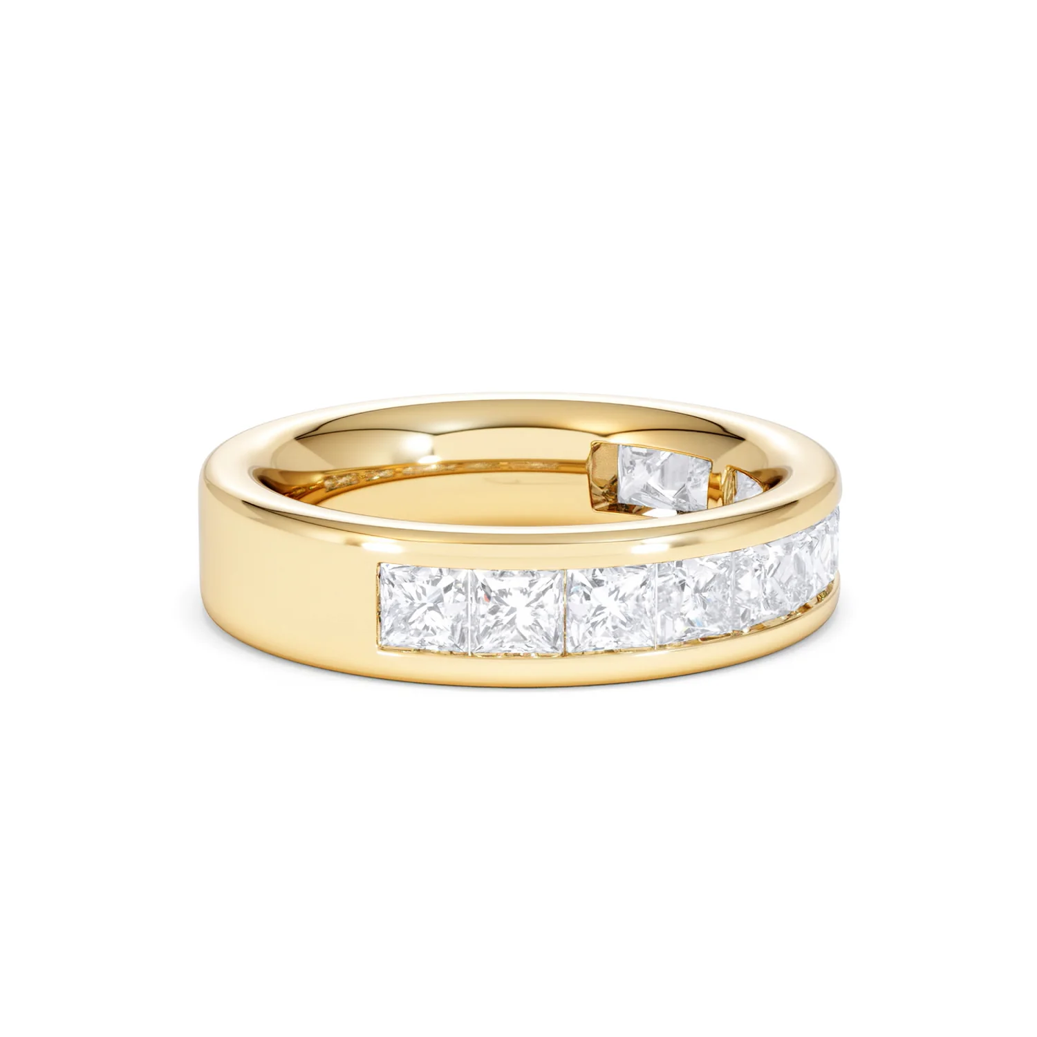 Eterna Lab Diamond Princess Cut Half Eternity Ring 2.00ct F/VS in 9K Gold - Image 25