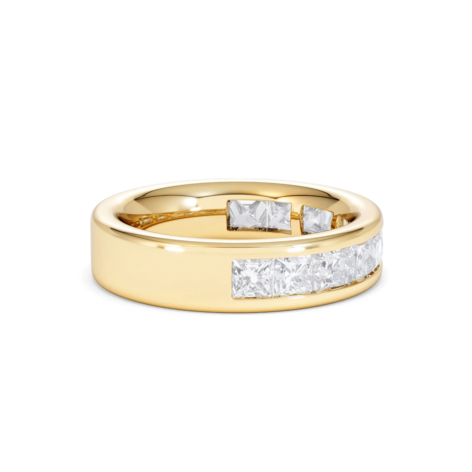 Eterna Lab Diamond Princess Cut Half Eternity Ring 2.00ct F/VS in 9K Gold - Image 30