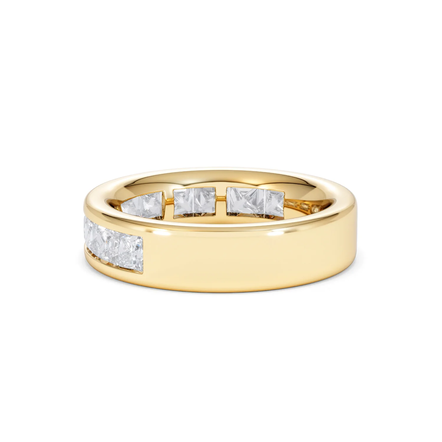 Eterna Lab Diamond Princess Cut Half Eternity Ring 2.00ct F/VS in 9K Gold - Image 62