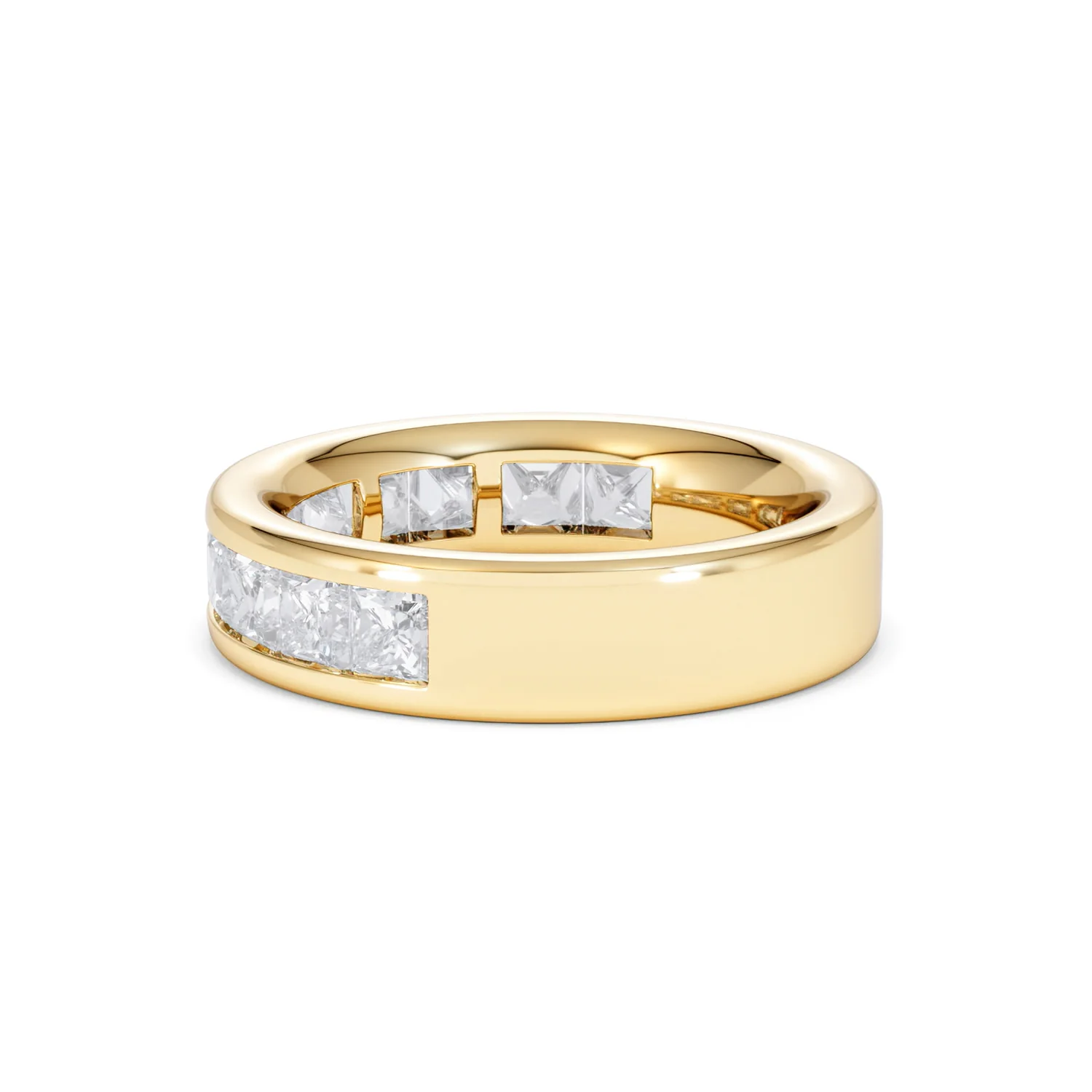 Eterna Lab Diamond Princess Cut Half Eternity Ring 2.00ct F/VS in 9K Gold - Image 65