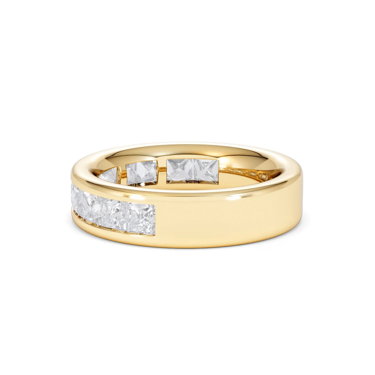 Eterna Lab Diamond Princess Cut Half Eternity Ring 2.00ct F/VS in 9K Gold - Image 66